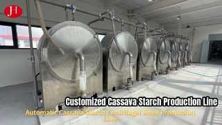 Linea di produzione personalizzata di amido di manioca per apparecchiature di setaccio centrifugo personalizzate